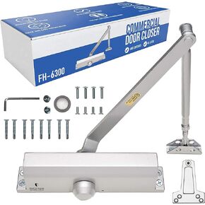 FORTSTRONG Commercial Door Closer (Black) - Automatic Door Closer - UL Listed Grade 1 ADA Hydraulic Door Closers Certified - FS-6300B