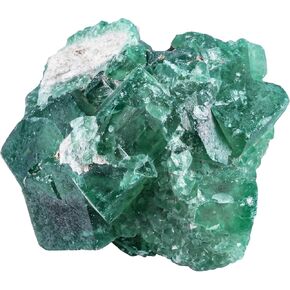 mookaitedecor Natural Fluorite Raw Crystal Cluster Geode, Madagascar Stone Mineral Specimen for Collection Reiki Meditation Wicca Home Decor, 301-400g