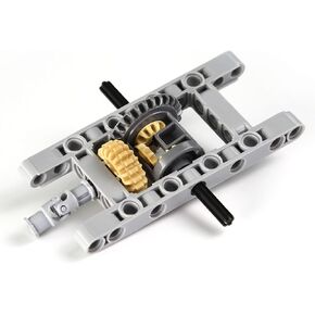 TEESE 10pcs Technic-Frame-Differential-Gear-Set with Universal-Joint-Axle, Compatible with Technic-Parts, for MOC Technic-Project-Bulk-Blocks(Random Color)