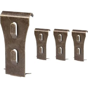 Prestige Import Group Outdoor Brick Wall Clip Hanger - Fits Standard 2.25 to 2.4 Inch Tall Bricks | Antique Copper - 20 Pack