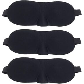 QTMY 3 PCS Sleeping Eye Mask for Women Men Girls Adults Eyepatch Blindfold Shade Travel Natural Sleep Aid Cover Light Guide Relax