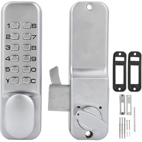 Mechanical Code Lock, Zinc Alloy 1 to 11 Digits Mechanical Combination Lock with Reset, Sliding Door Keyless Entry Door Lock with Keypads Door Knob, for Kitchen Office Balcony Warehouse
