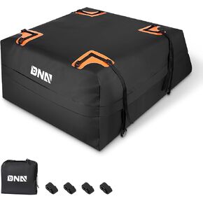 DNA MOTORING PVC Heavy Duty Water Proof Car Roof Bag with Electrically Welded Seam, 4 Reinforced Fix Starps, Universal Fit Compatible with All Vehicle with Roof Rails or Cross Bars, TOOLS-00422