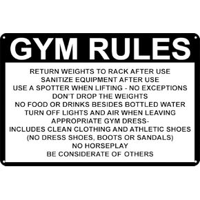 Ylens Security Sign Safety 8x12 Tin Sign Decor Street Warning Gym Rules Return Weights Rack After Use