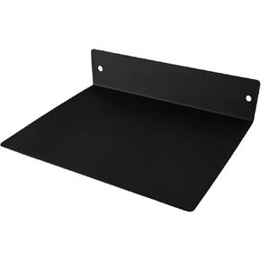 Kitchen Seasoning Rack Industrial Heavy Duty Metal Wall Mounted Modern Rustic Farmhouse Designed Shelf Living Room Metal Wall Decor Shelf (8"*12" Black)