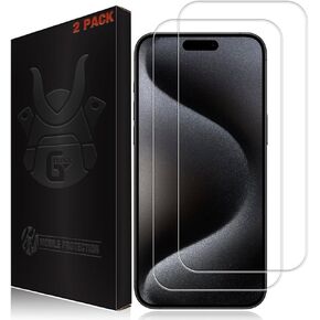 2 Pack Screen Protector for iPhone 15 Plus and 15 Pro Max - Tempered Glass Screen Saver, Phone Case Friendly, Lifetime Replacement, Protective Screen Cover for 6.7 Inch iPhones
