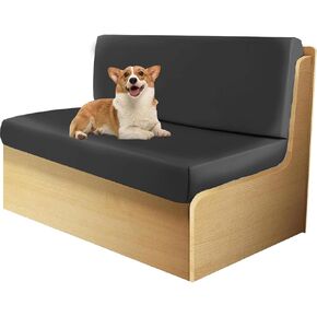 PU Leather RV Dinette Cushion Covers, Waterproof Couch Cover for Dogs Sofa Seat Slipcovers Furniture Protectors for RV Camper Car Bench Cover RV Booth Seat Covers, 2 sets, Brown