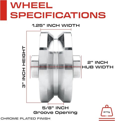 3 Inch V-Groove Wheel - Solid Steel - Sliding Gate Wheel – Heavy Duty –Track Wheel - Metal Gate Wheel - Inverted V Shape Wheel for Slide Gates with Bolt V Groove in Saudi Arabia