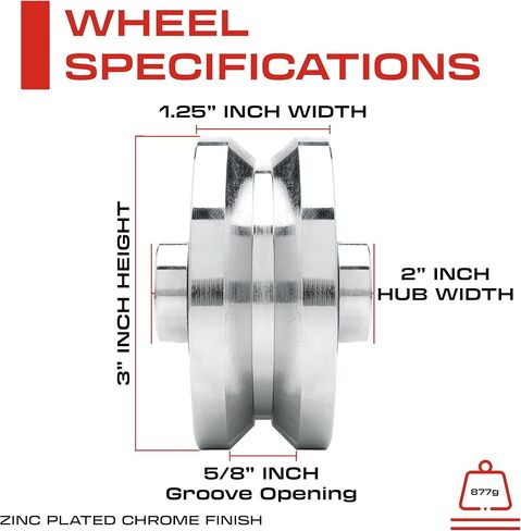 3 Inch V-Groove Wheel - Solid Steel - Sliding Gate Wheel – Heavy Duty –Track Wheel - Metal Gate Wheel - Inverted V Shape Wheel for Slide Gates with Bolt V Groove in Saudi Arabia