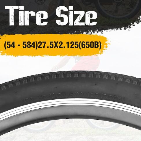 ZUKKA Bike Tire 26/27.5 x 2.125 Bike Tire 1/2 Pack Mountain Bike Tire Folding Replacement Tire for MTB Mountain Bike, BMX Bicycle Commuter Bike in Saudi Arabia