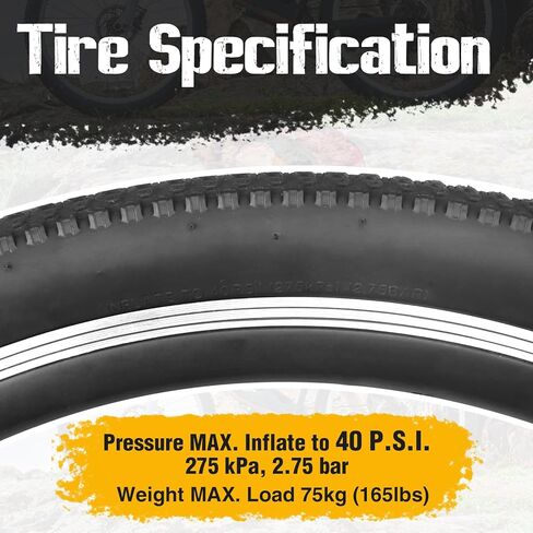 ZUKKA Bike Tire 26/27.5 x 2.125 Bike Tire 1/2 Pack Mountain Bike Tire Folding Replacement Tire for MTB Mountain Bike, BMX Bicycle Commuter Bike in Saudi Arabia