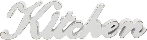 CVHOMEDECO. Rustic Matt Black Wooden Words Sign Free Standing Kitchen Desk/Table/Shelf/Door/Home Wall Decoration Art, 15-1/2 x 4-1/4 x 1 Inch in Kuwait