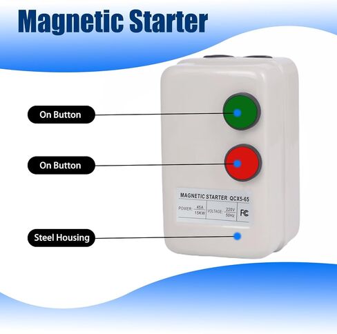 Magnetic Motor Starter 220V 5.5KW-7.5HP Magnetic Electric Motor Starter for Air Compressor, 3-Phase/Single-Phase Switch Magnetic Starter in Saudi Arabia
