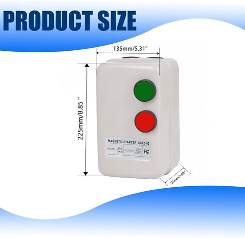 Magnetic Motor Starter 220V 5.5KW-7.5HP Magnetic Electric Motor Starter for Air Compressor, 3-Phase/Single-Phase Switch Magnetic Starter in Saudi Arabia