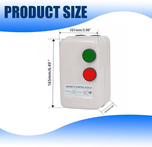 Magnetic Motor Starter 220V 5.5KW-7.5HP Magnetic Electric Motor Starter for Air Compressor, 3-Phase/Single-Phase Switch Magnetic Starter in Saudi Arabia