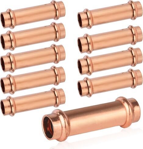 (عبوة من 10) تركيبات توصيل ممتدة مقاس 1/2 بوصة × 1/2 بوصة من النحاس، بدون توقف in Kuwait