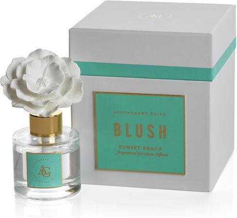 Blush Porcelain Oil Diffuser, 1.69 oz- Sunset Beach in Saudi Arabia