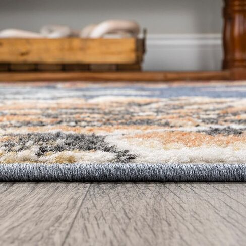 JONATHAN Y CTP202B-28 Giglio Modern Botanical Flower Indoor Area-Rug, Contemporary Floral Tropical Easy-Cleaning,Bedroom,Kitchen,Living Room,Non Shedding 2 X 8, Orange/Blue/Cream in Saudi Arabia