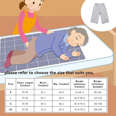 Zipper Patient Clothing,Patient Care Pants,Full Open Post Surgery Pants,Leg Post Surgery Pant Suit for Home Care,Post Surgery,Dialysis,Elderly,Fracture,Disability,Rehab(Cropped,Grey,M) in Saudi Arabia