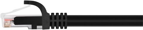 Monoprice Cat5e Ethernet Patch Cable - Snagless RJ45, Stranded, 350Mhz, UTP, 24AWG, 3 Feet, Black - Flexboot Series in Saudi Arabia