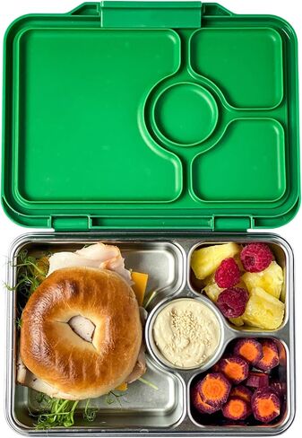 Yumbox Prêt Stainless Steel Bento Lunch Box with Leakproof Lid, Durable, Reusable Food Container, Ideal for Sandwiches & Snacks ((Normandy Blue) in Kuwait