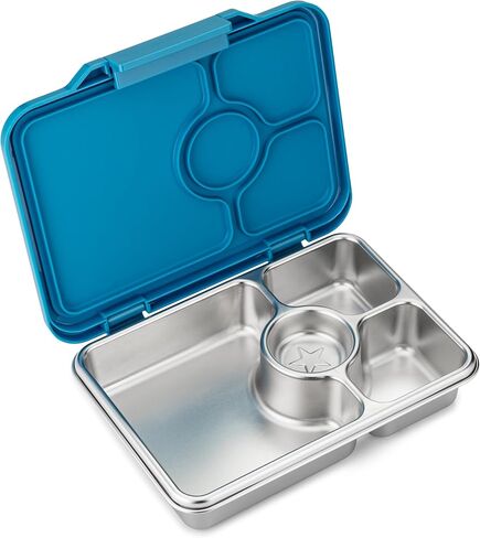 Yumbox Prêt Stainless Steel Bento Lunch Box with Leakproof Lid, Durable, Reusable Food Container, Ideal for Sandwiches & Snacks ((Normandy Blue) in Kuwait