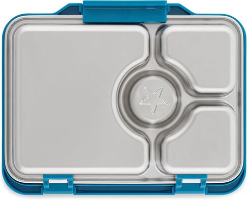 Yumbox Prêt Stainless Steel Bento Lunch Box with Leakproof Lid, Durable, Reusable Food Container, Ideal for Sandwiches & Snacks ((Normandy Blue) in Kuwait