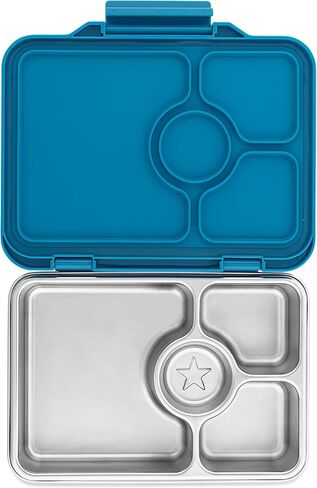 Yumbox Prêt Stainless Steel Bento Lunch Box with Leakproof Lid, Durable, Reusable Food Container, Ideal for Sandwiches & Snacks ((Normandy Blue) in Kuwait
