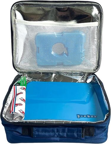 Yumbox Prêt Stainless Steel Bento Lunch Box with Leakproof Lid, Durable, Reusable Food Container, Ideal for Sandwiches & Snacks ((Normandy Blue) in Kuwait