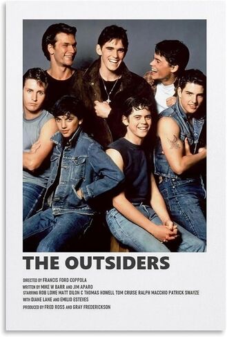 Vintage Movie The Outsiders Poster for Room Aesthetic Posters for Bedroom Decorative Painting Canvas Wall Poster And Art Picture Print Living Room Decor Posters 12x18inch(30x45cm) in Saudi Arabia