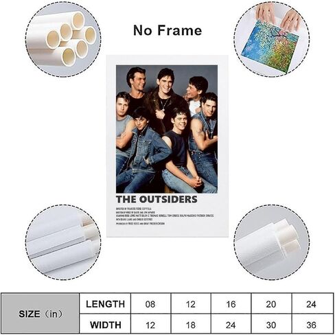 Vintage Movie The Outsiders Poster for Room Aesthetic Posters for Bedroom Decorative Painting Canvas Wall Poster And Art Picture Print Living Room Decor Posters 12x18inch(30x45cm) in Saudi Arabia