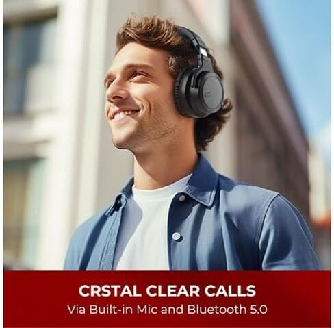 Active Noise Cancelling Wireless Bluetooth Headphones with Mic and Clear Calls, Bluetooth 5.0, 30 Hours Playtime, Comfort Fit, Model 2 in Saudi Arabia