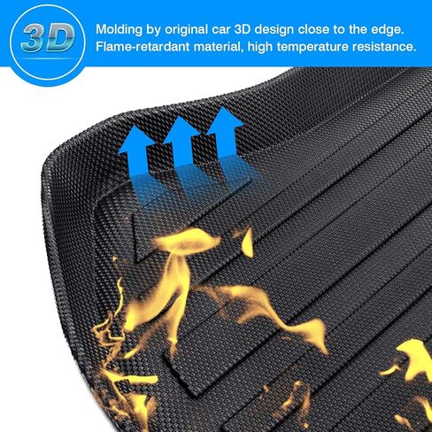 T TGBROS Custom Fit Cargo Mat for 2021-2023 Kia K5 All Weather Cargo Liner Rear Trunk Mat Liner Protector Waterproof Non-Slip TPO Odourless Black in Saudi Arabia