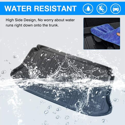 T TGBROS Custom Fit Cargo Mat for 2021-2023 Kia K5 All Weather Cargo Liner Rear Trunk Mat Liner Protector Waterproof Non-Slip TPO Odourless Black in Saudi Arabia