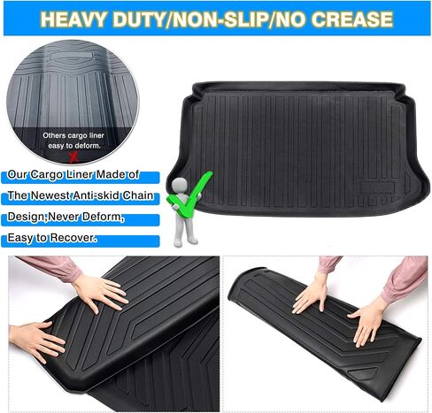 T TGBROS Custom Fit Cargo Mat for 2021-2023 Kia K5 All Weather Cargo Liner Rear Trunk Mat Liner Protector Waterproof Non-Slip TPO Odourless Black in Saudi Arabia