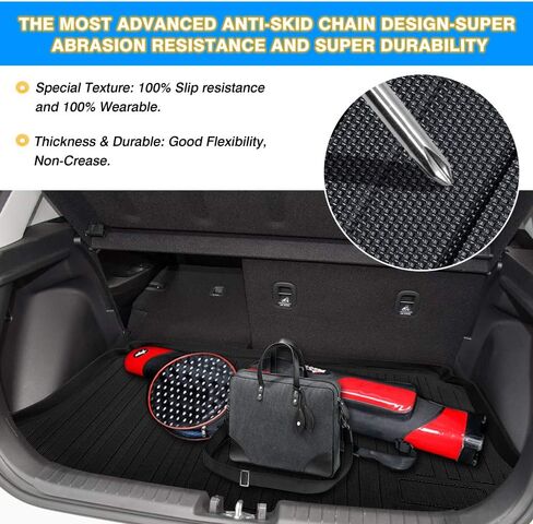 T TGBROS Custom Fit Cargo Mat for 2021-2023 Kia K5 All Weather Cargo Liner Rear Trunk Mat Liner Protector Waterproof Non-Slip TPO Odourless Black in Saudi Arabia