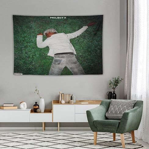 RMLYUSR Ken Carson Project X Music Tapestry Wall Hanging, 40 x 60 Inches, for Bedroom, Living Room, College Dorm Decor in Saudi Arabia