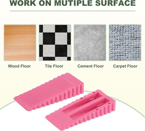 uxcell 6 Pcs Door Stoppers for Bottom of Door, 15mm/0.59 Inch Door Stops, Rubber Door Stopper Wedge Anti Slip, Window Stopper Door Stackable, Clear in Saudi Arabia