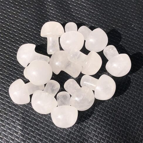 5PC Clear Quartz Mushroom Quartz Crystal Hand Polished Crystal Gemmy Healing Reiki Decor Gift (Clear Quartz Mushroom) LD-CQM5 in Saudi Arabia