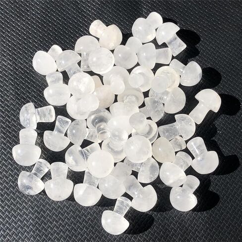 5PC Clear Quartz Mushroom Quartz Crystal Hand Polished Crystal Gemmy Healing Reiki Decor Gift (Clear Quartz Mushroom) LD-CQM5 in Saudi Arabia