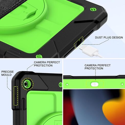حافظة BMOUO iPad الجيل التاسع، حافظة iPad 8th/7th، حافظة iPad 10.2، مقاومة للصدمات هجينة [حامل دوار 360 درجة] [حزام اليد] [حامل قلم رصاص] حافظة أطفال لجهاز iPad الجديد 10.2 بوصة 2021/2020/2019 - أرجواني in Kuwait