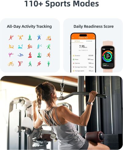 جهاز تعقب اللياقة البدنية Parsonver مع مكالمات بلوتوث، مراقب معدل ضربات القلب 24/7، متتبع النوم، جهاز تتبع النشاط، 110+ أوضاع رياضية، عداد الخطوات، ساعة ذكية مقاومة للماء عالية الدقة 1.57 بوصة للنساء والرجال، أسود in Kuwait
