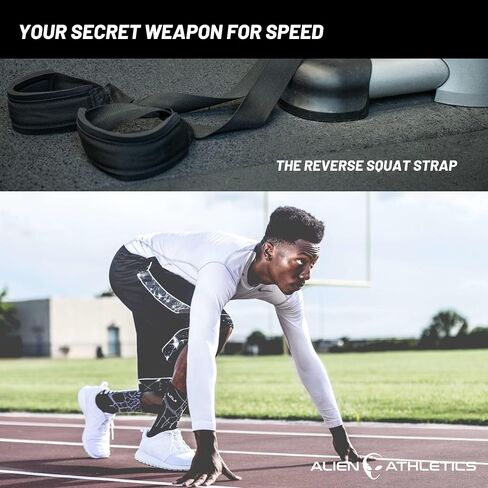 Hip Flexor من Alien Athletics - حزام القرفصاء العكسي لآلة الكابلات - أشرطة البطن - مرفق آلة الكابل لحبل ثلاثي الرؤوس - حلقة تسلق وحقيبة حمل متضمنة in Kuwait