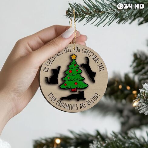34HD Gifts for Christmas, Friends Christmas Ornament Wooden 2-Layered, Gifts for Best Friends, Bestie, Friends, Christmas Decorations in Kuwait