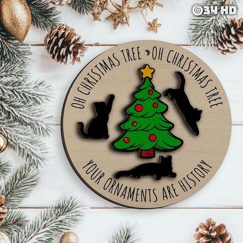 34HD Gifts for Christmas, Friends Christmas Ornament Wooden 2-Layered, Gifts for Best Friends, Bestie, Friends, Christmas Decorations in Kuwait