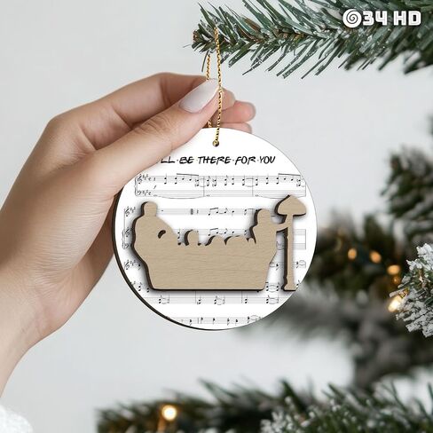 34HD Gifts for Christmas, Friends Christmas Ornament Wooden 2-Layered, Gifts for Best Friends, Bestie, Friends, Christmas Decorations in Kuwait