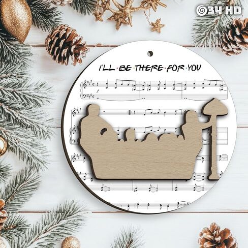 34HD Gifts for Christmas, Friends Christmas Ornament Wooden 2-Layered, Gifts for Best Friends, Bestie, Friends, Christmas Decorations in Kuwait