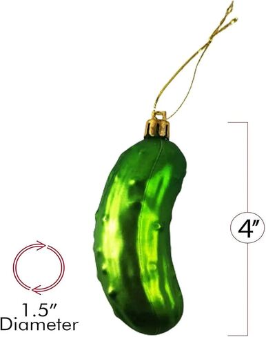 NJN 8Pcs Christmas Pickle Ornament, Shatterproof Plastic Ornaments for Christmas Tree, Traditional German Xmas Decoration in Saudi Arabia