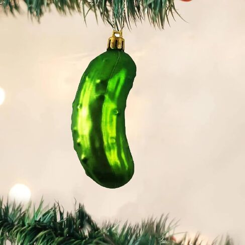 NJN 8Pcs Christmas Pickle Ornament, Shatterproof Plastic Ornaments for Christmas Tree, Traditional German Xmas Decoration in Saudi Arabia