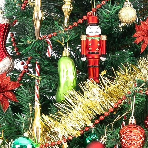 NJN 8Pcs Christmas Pickle Ornament, Shatterproof Plastic Ornaments for Christmas Tree, Traditional German Xmas Decoration in Saudi Arabia